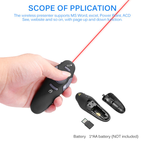 Wireless Presenter with Red Laser Pointers